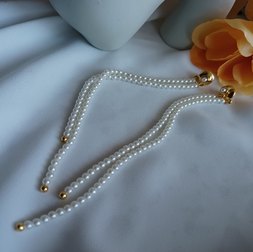 Golden Pearl Earrings